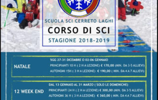 corso di sci cerreto laghi